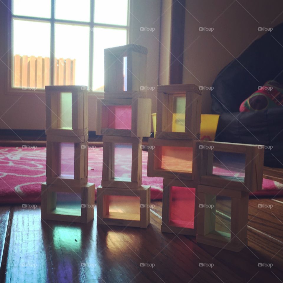 Color Blocks. Toddler Color Blocks for Light Table Fun