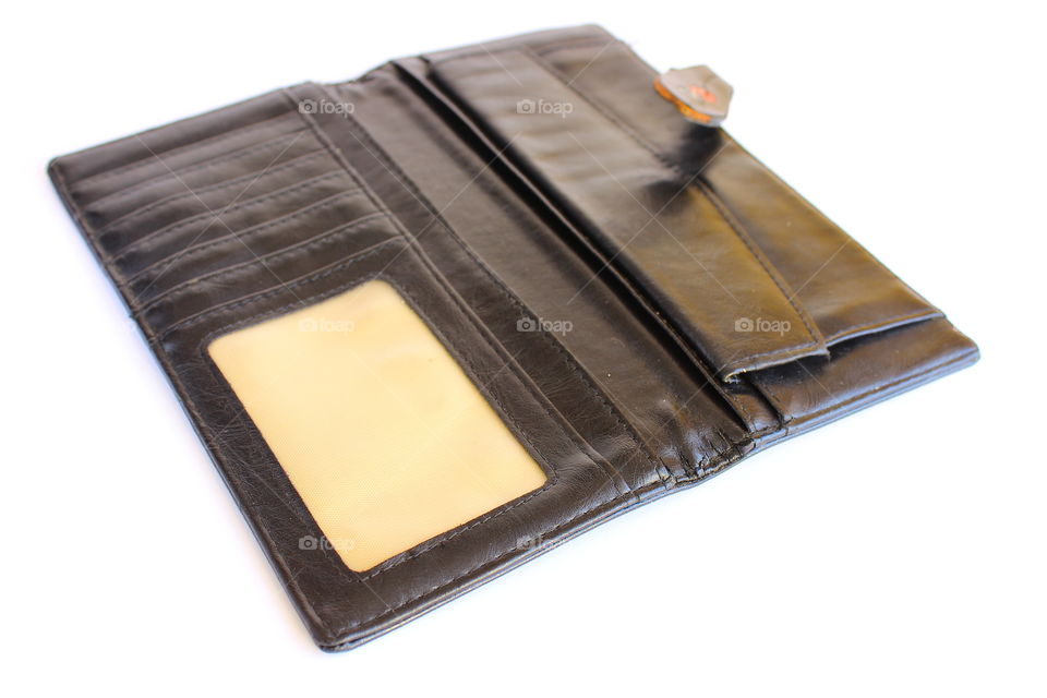 leather wallet isolated