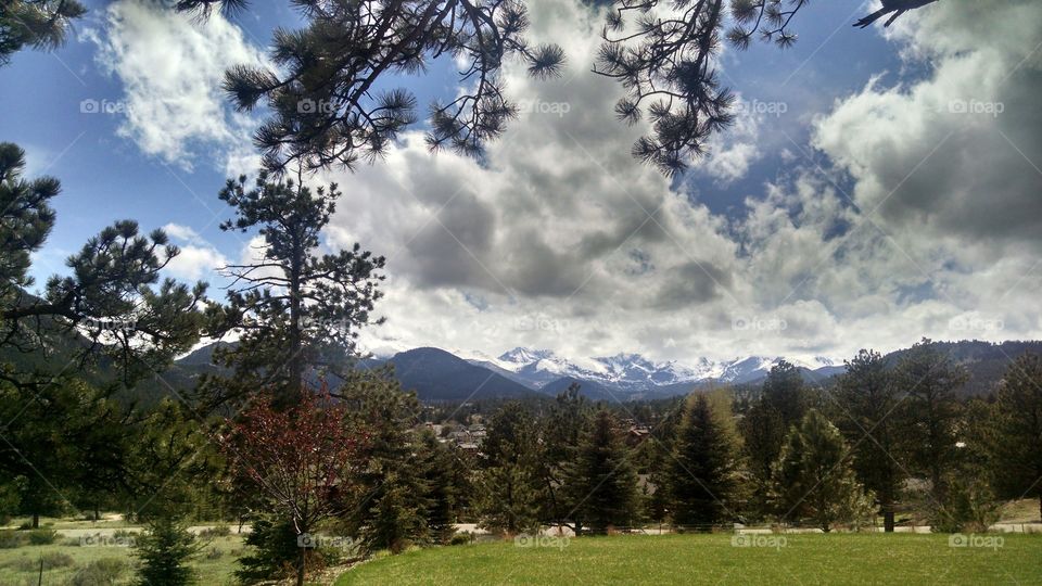 Rocky mountains in spring