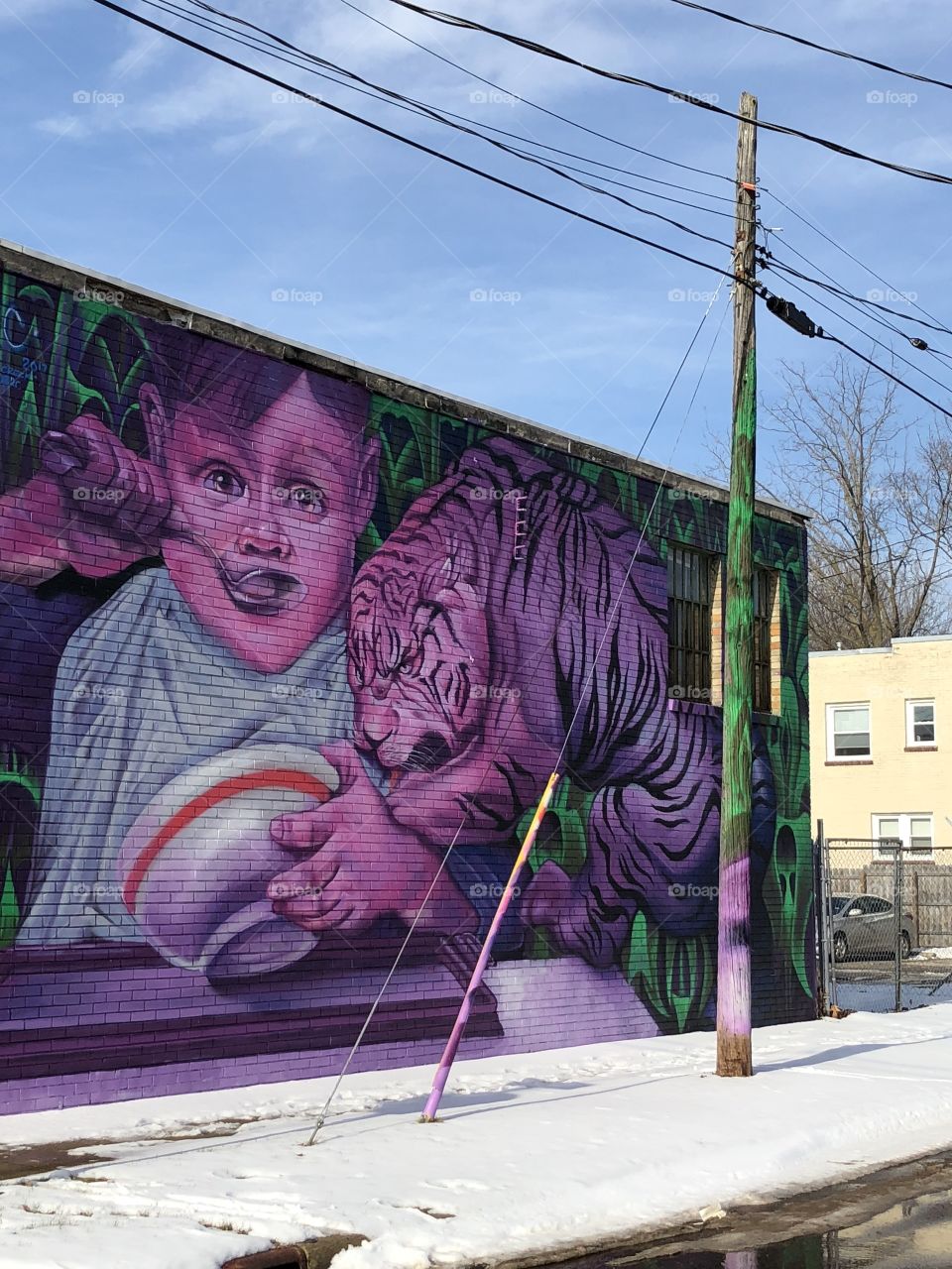 Cereal time! With a tiger. (Street art)