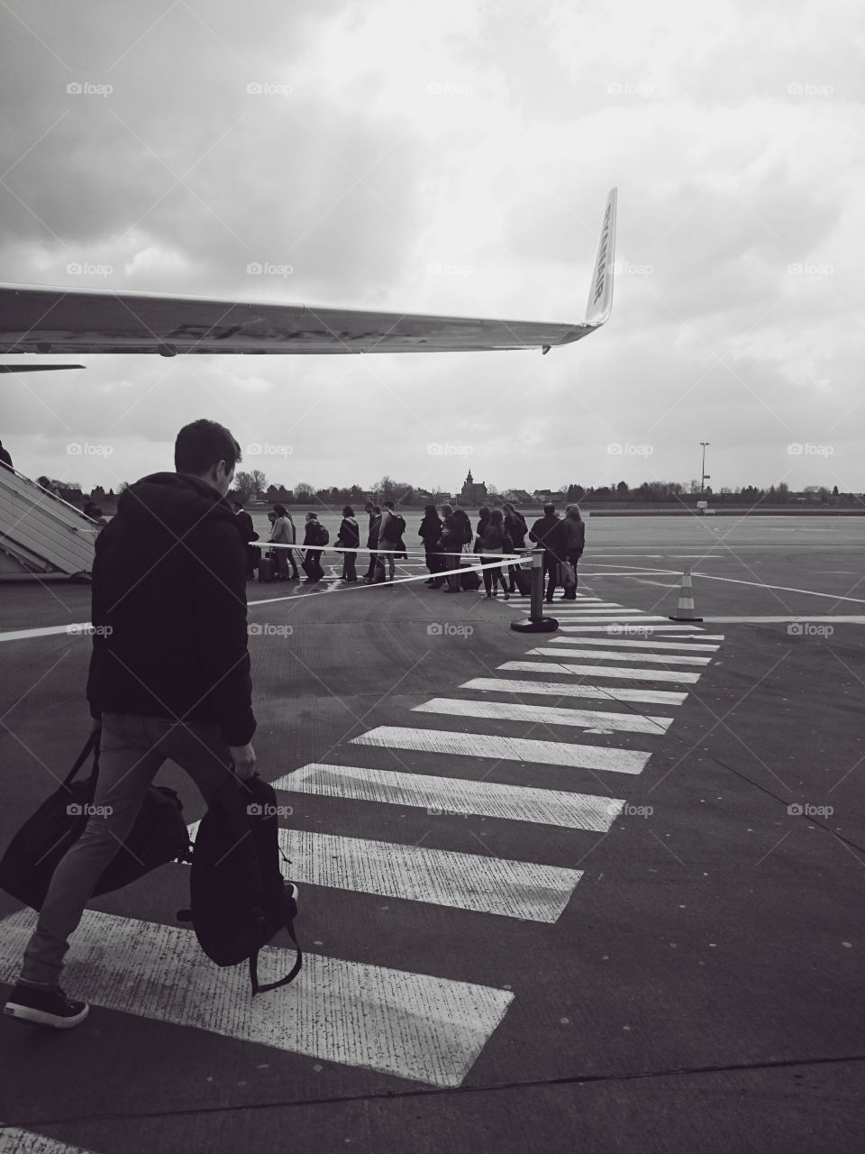 On the tarmac