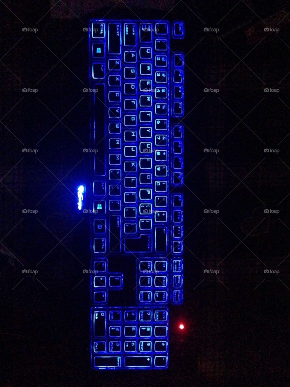 Keyboard. Blue light keyboard 