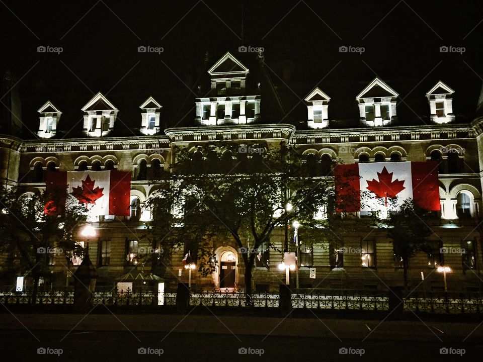 Canada flag on canada day