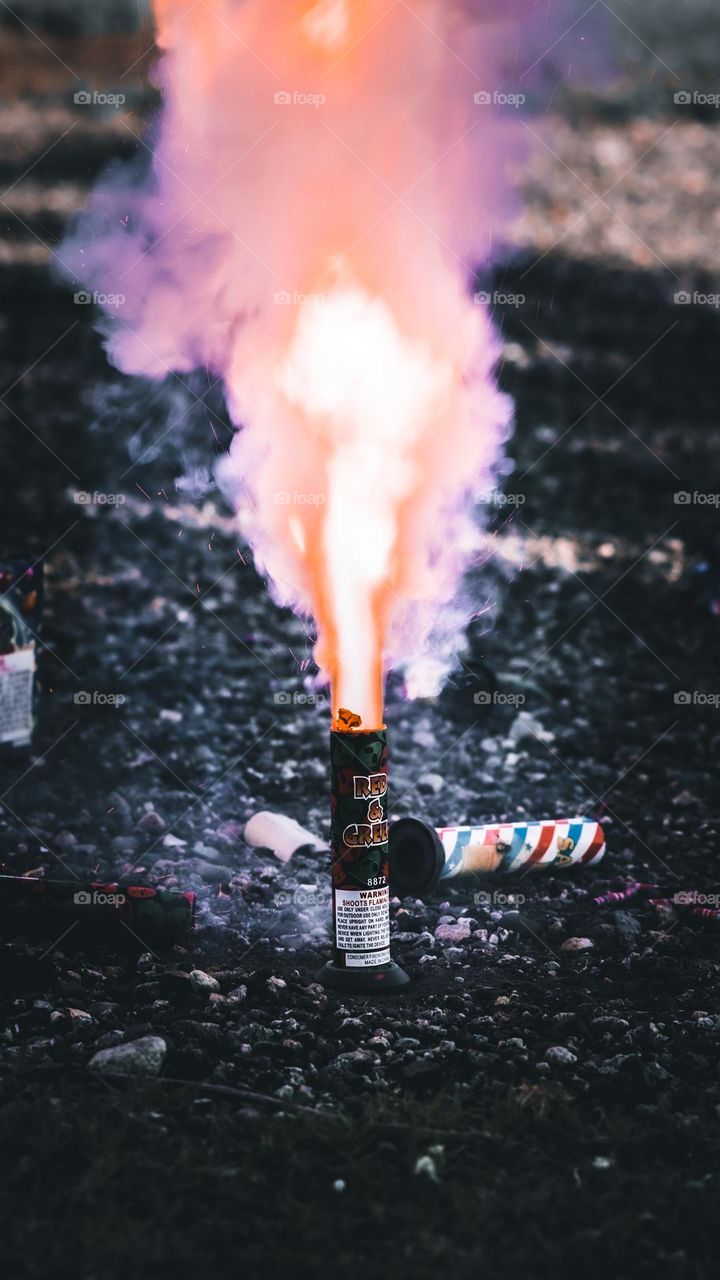 Firework mid send off.