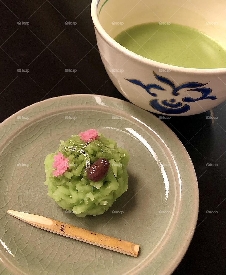 Macha and wagashi