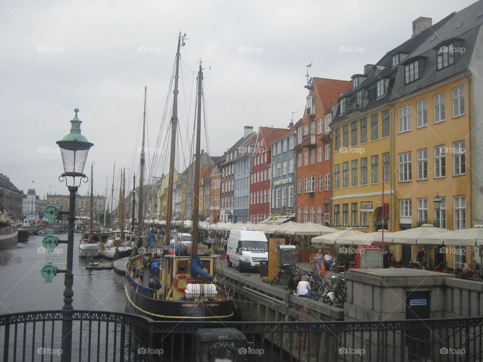 The sky stayed grey and the houses colourful in Copenhagen