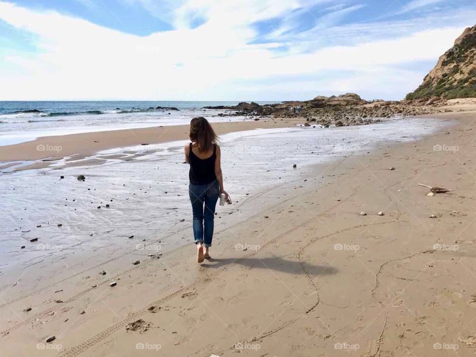 Walking on the Beach 