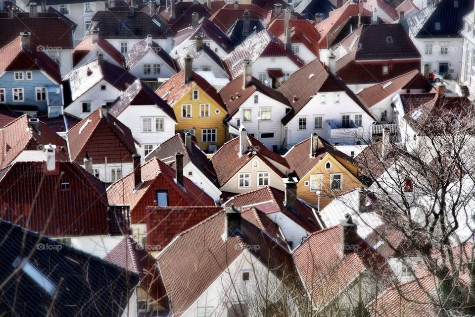 landscape norway houses sandviken by thmzgreen