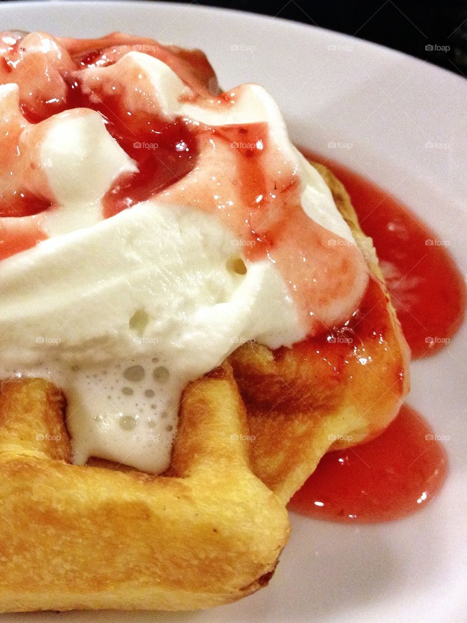 Raspberry waffle