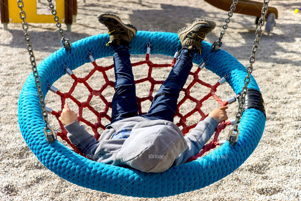 A boy's swinging