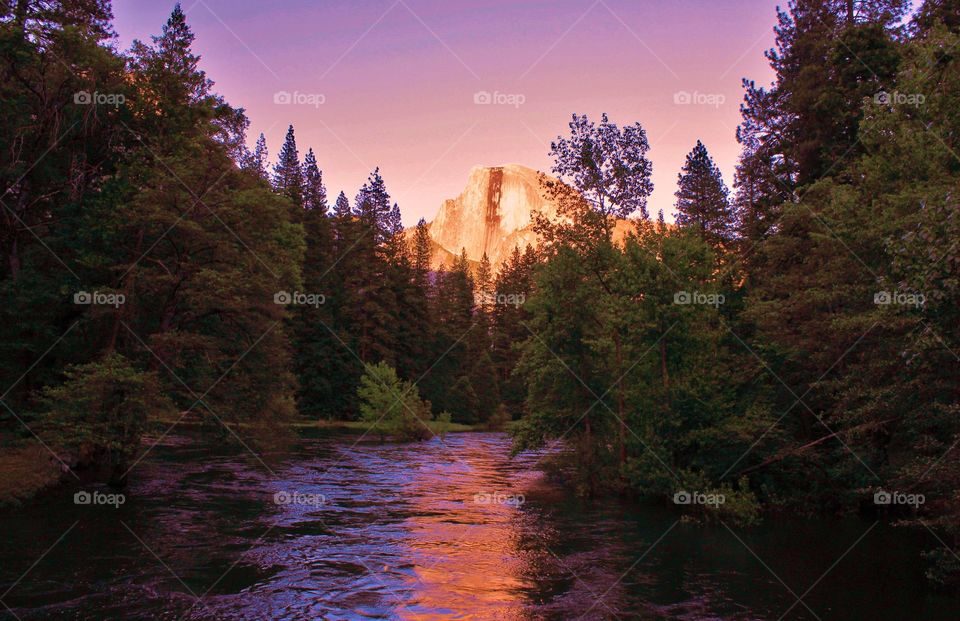 Sunset at Yosemite national park