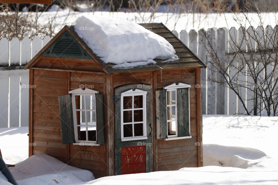 playhouse in the snow