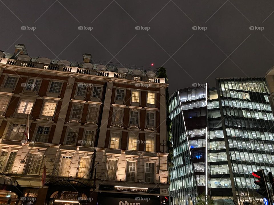 Contrasting architecture, London