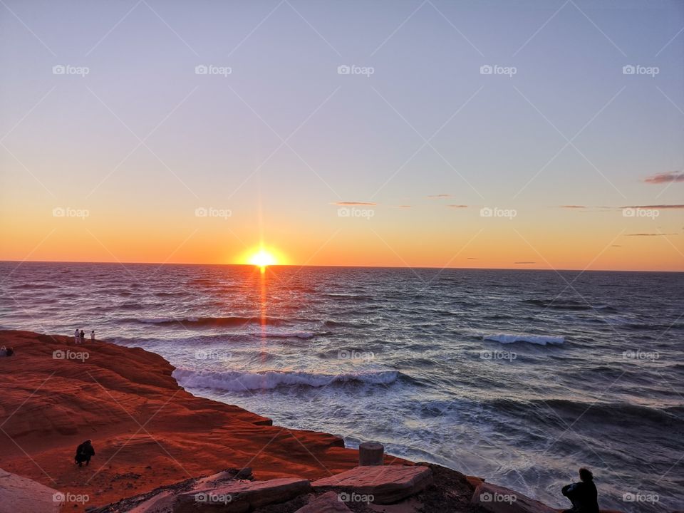 Sunset inspiring awe and wonder. îles-de-la-Madeleine, Québec Canada
