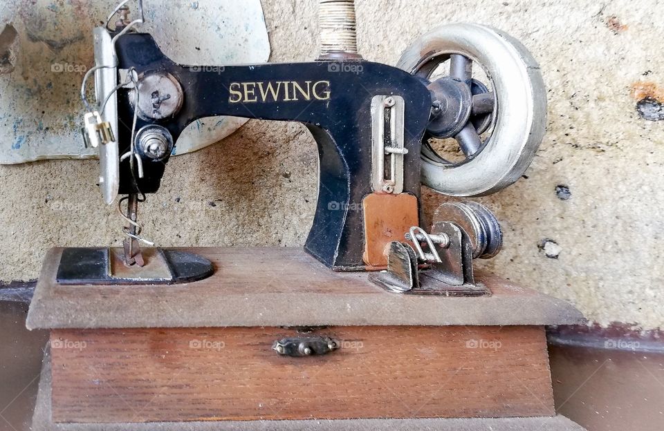old sewing machine . Vintage object 