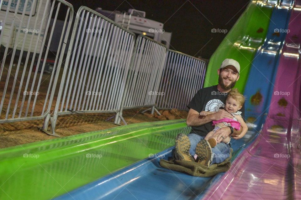 Sliding with dad 