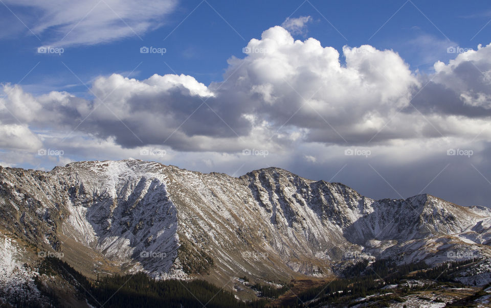 First snow in the Rocky Mountains