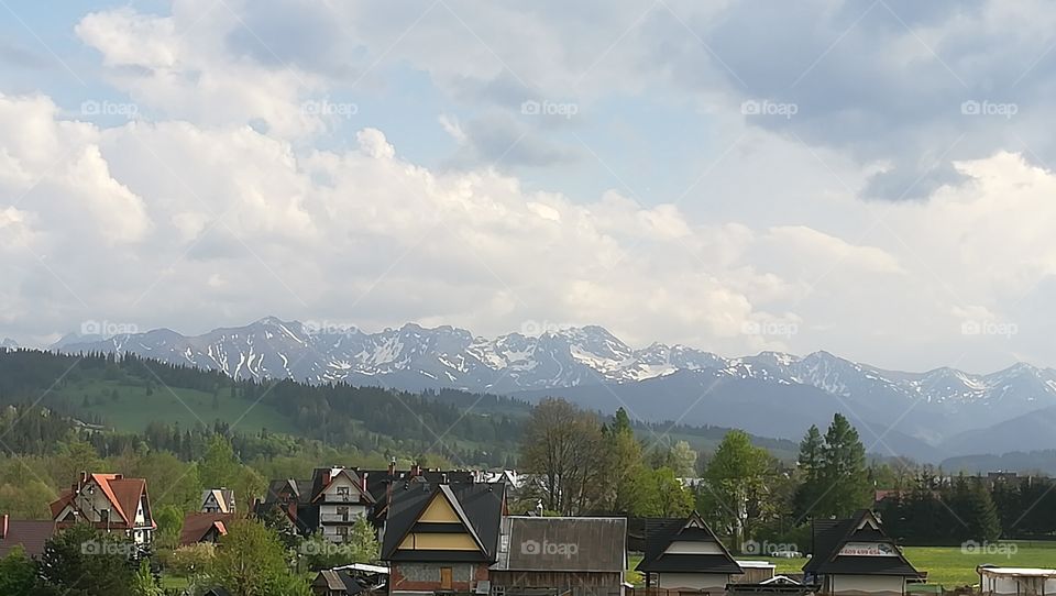 View on mountains from the Szaflary Town