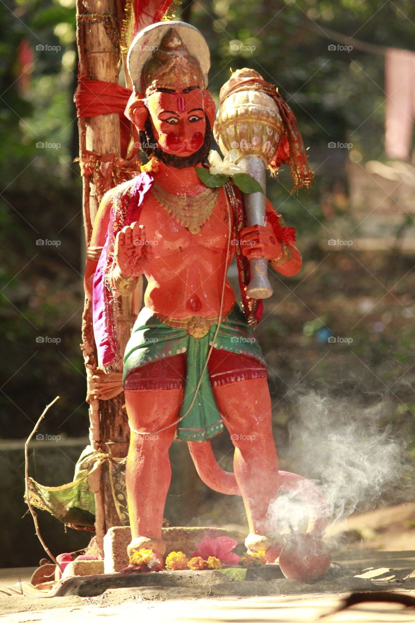 he is called as Lord hanuman in India .