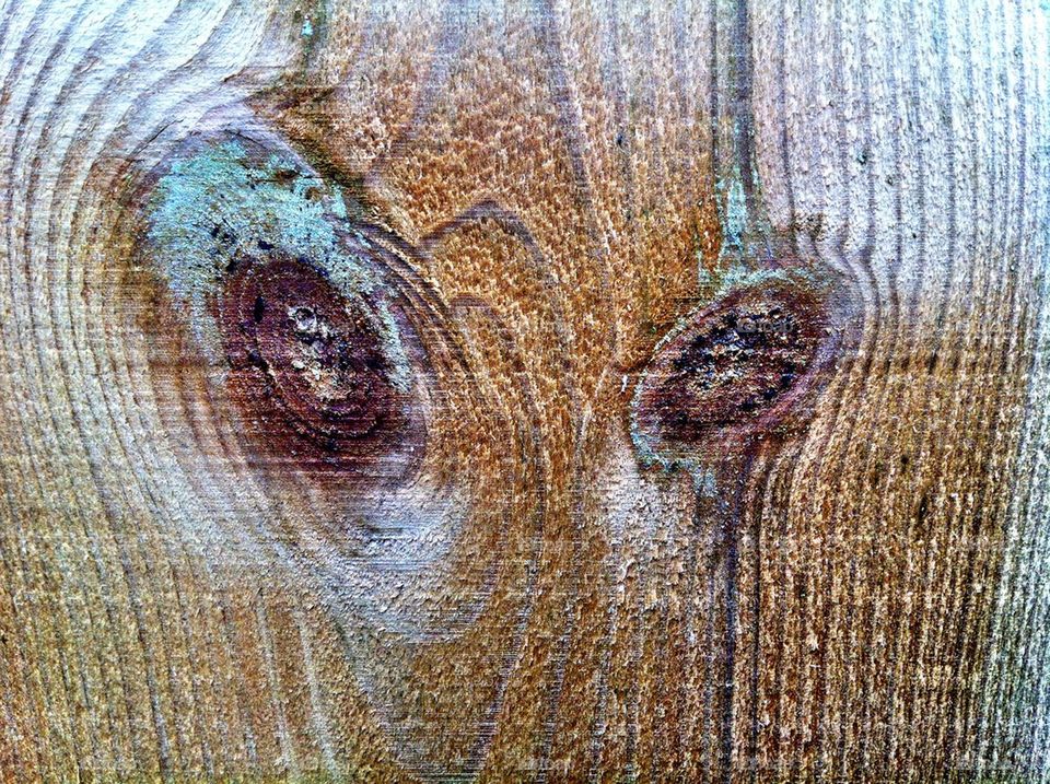 Impregnated grained wood as background.