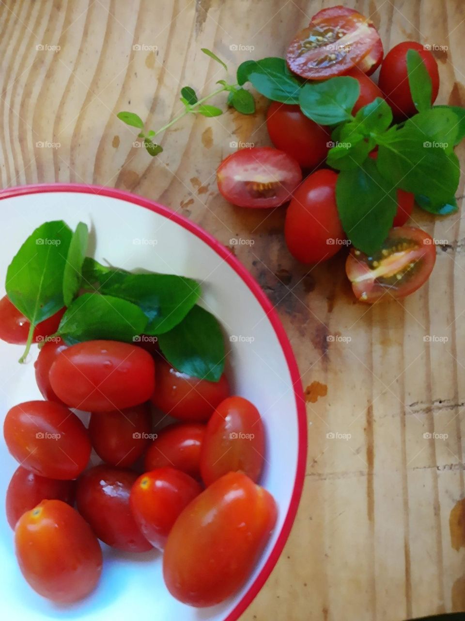 tomatoes and basil
