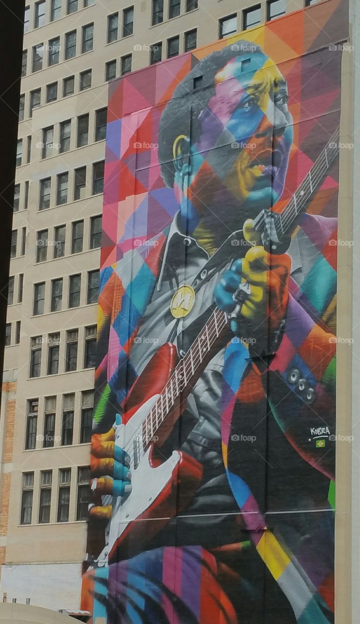 Chicago Blues Mural Of A Legend