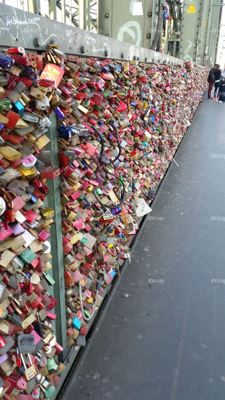 Love lock bridge. Famous love lock bridge located in Köln, Germany.