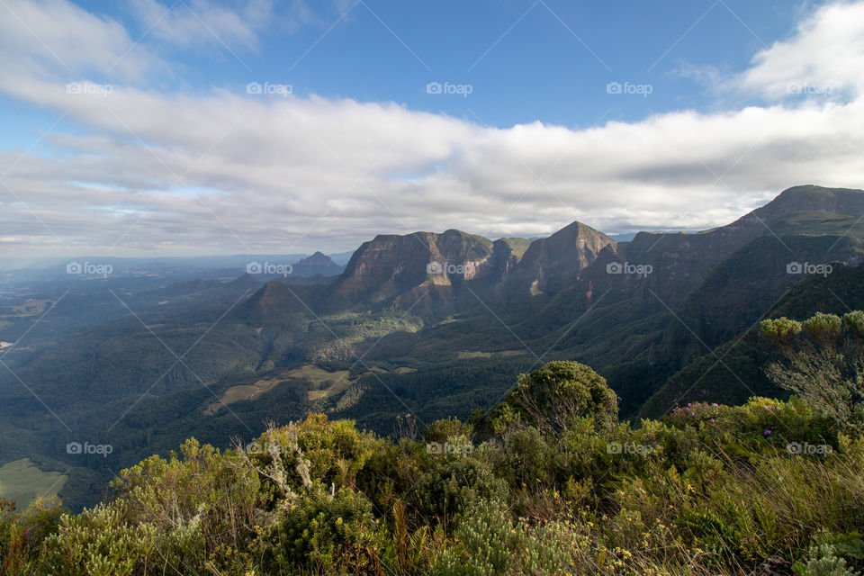 View from the top of Serra do Corvo Branco viewpoint, Santa Catarina Brazil