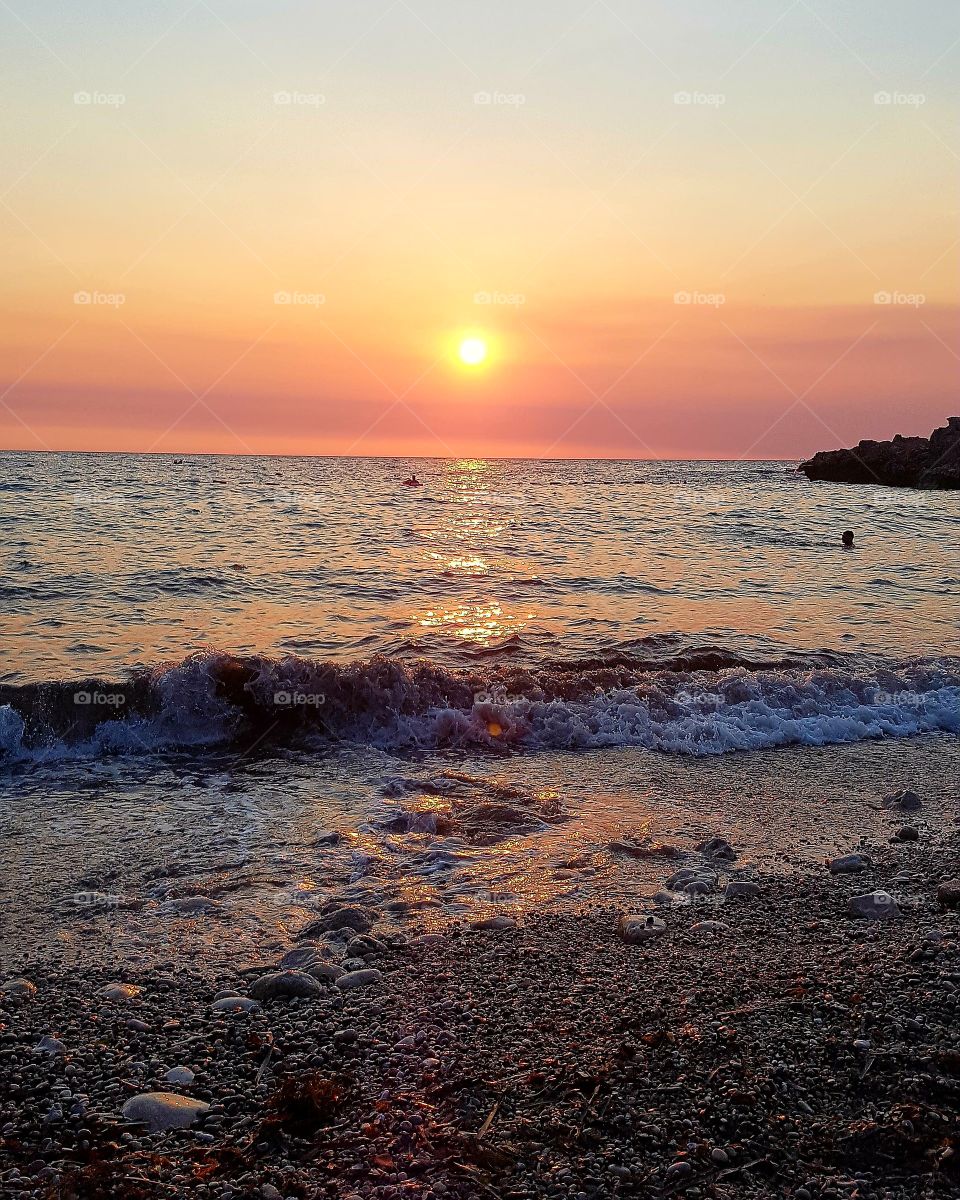 Beautiful sunset view from the beach