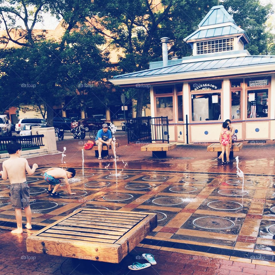 Childhood . Water fountain 