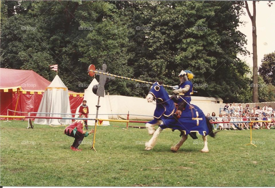 Jousting a target