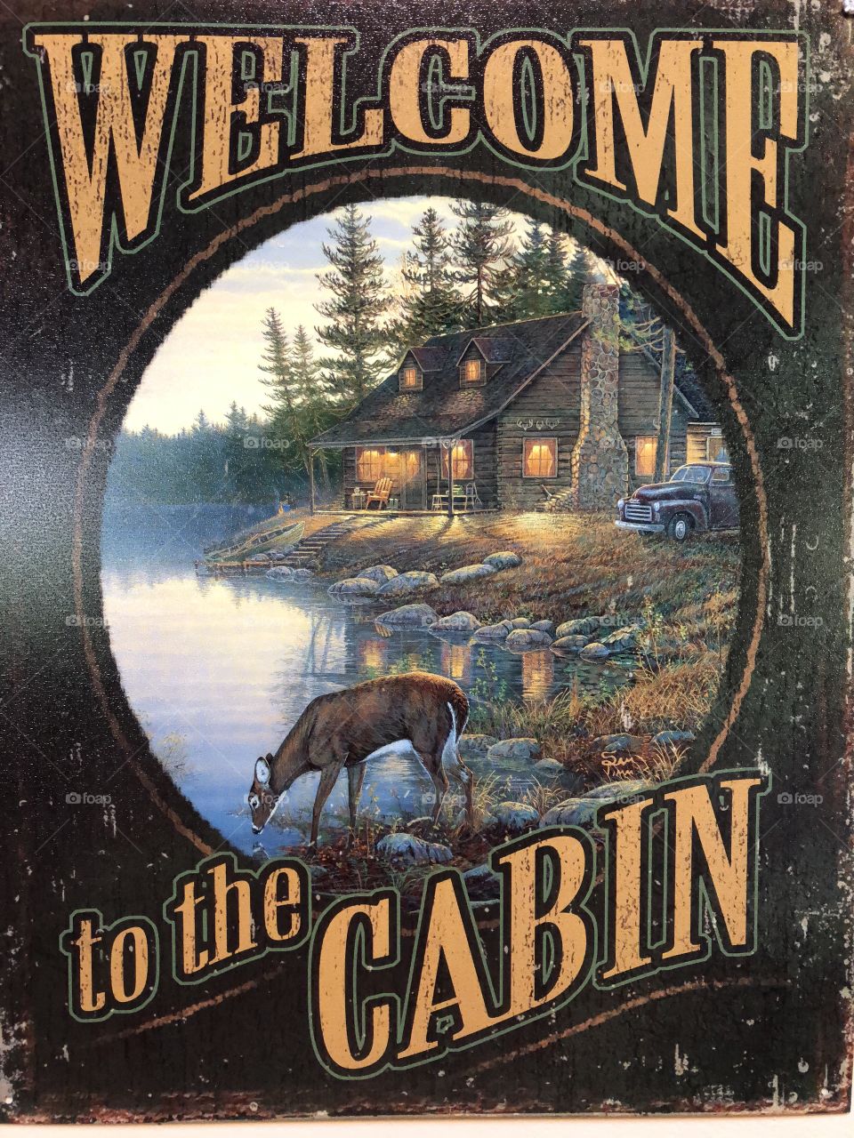 Cabin sign