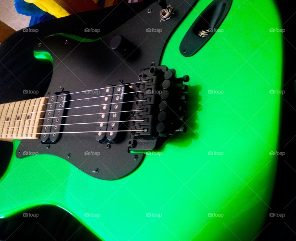 Sparkle green guitar