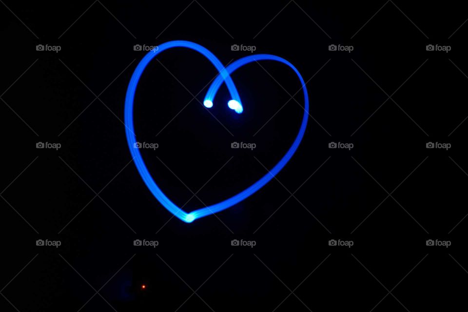 Heart, light painting