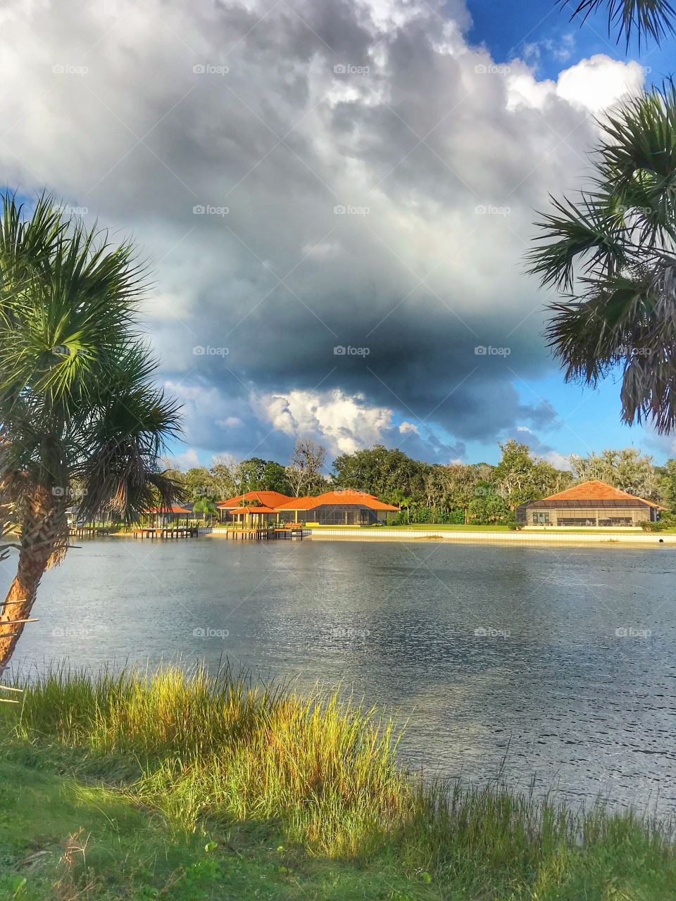 Stormy clouds over Intracoastal Waterway 