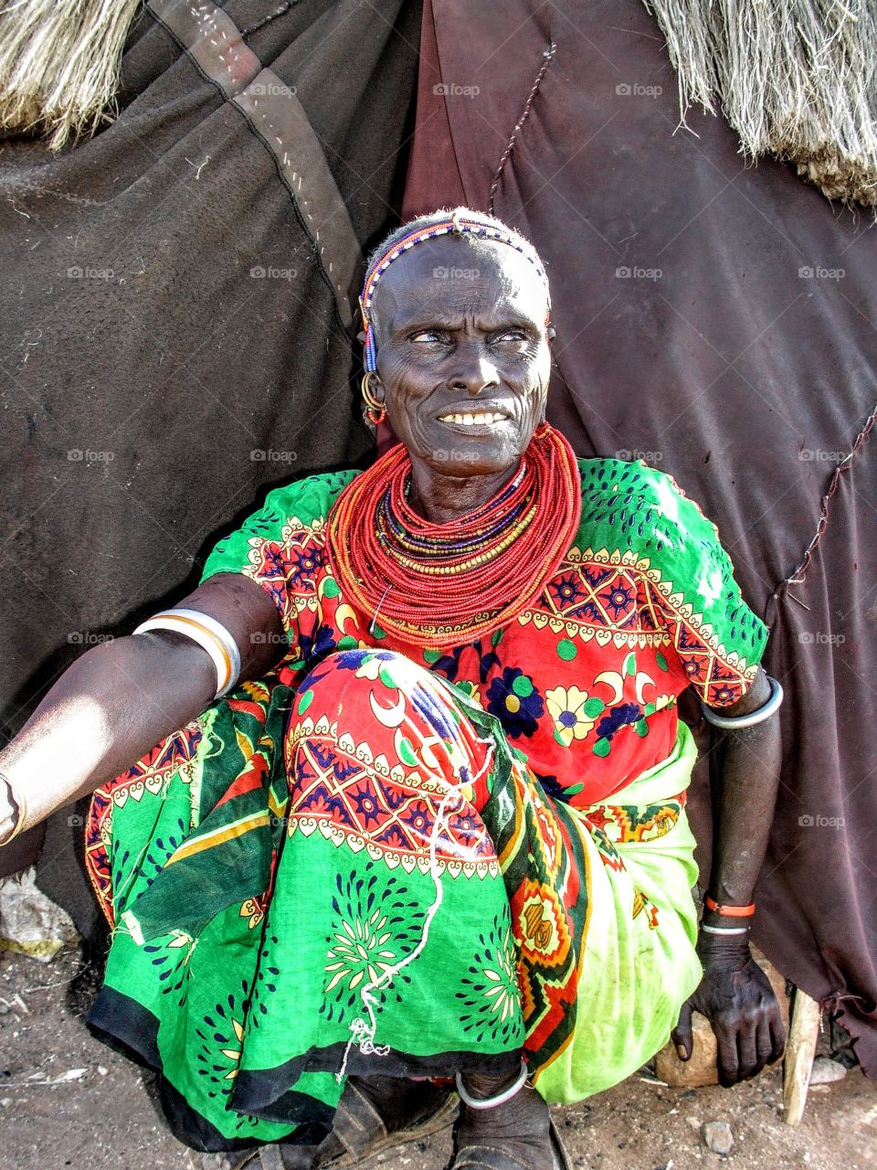 Rendille Woman ; Korr, Northern Kenya - all proceeds will go to Dubsahai Tribe