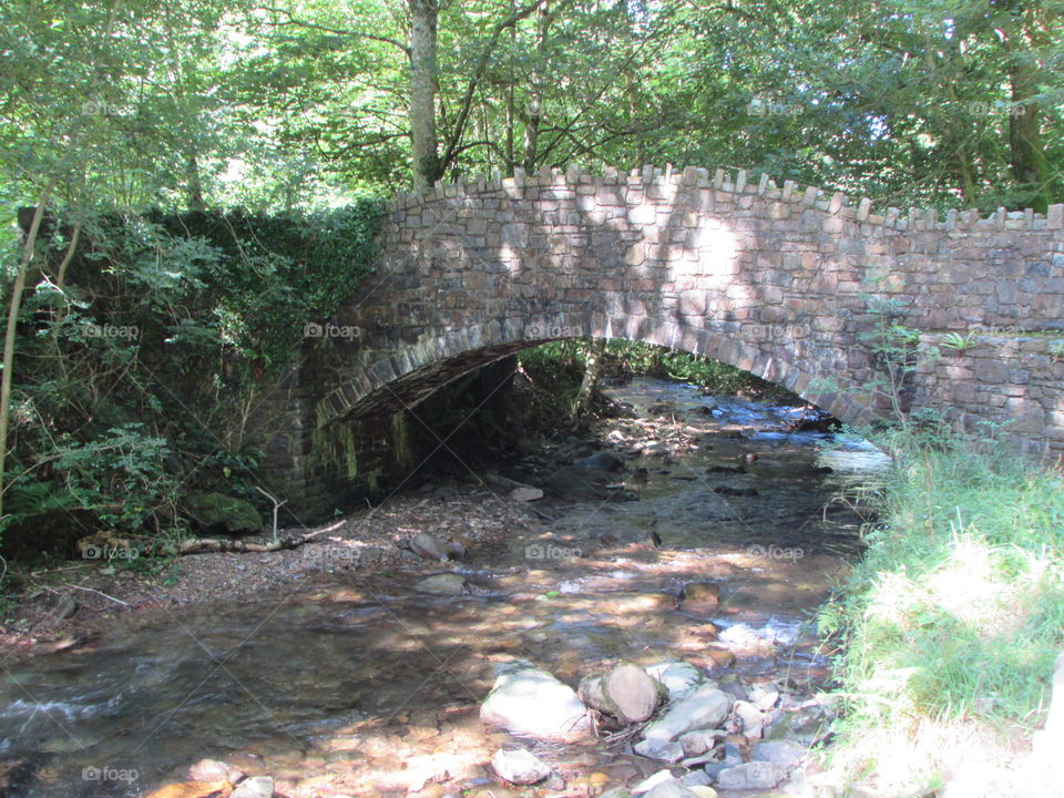 Arched footbridge