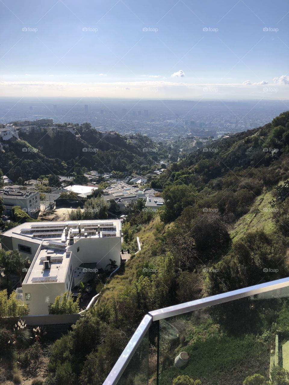 Hollywood hills view from million dollar mansion, this is a view of the American dream in Los Angeles. 