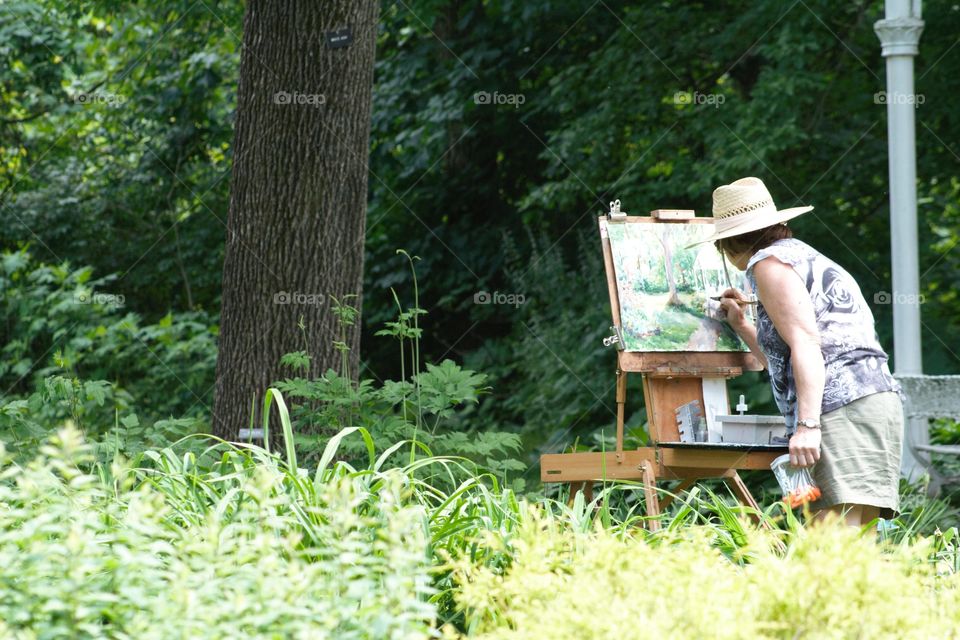 Painting in the park