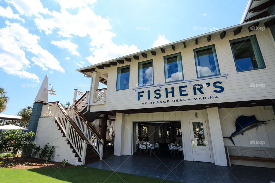 Fisher restaurant at Orange Beach marina Alabama USA