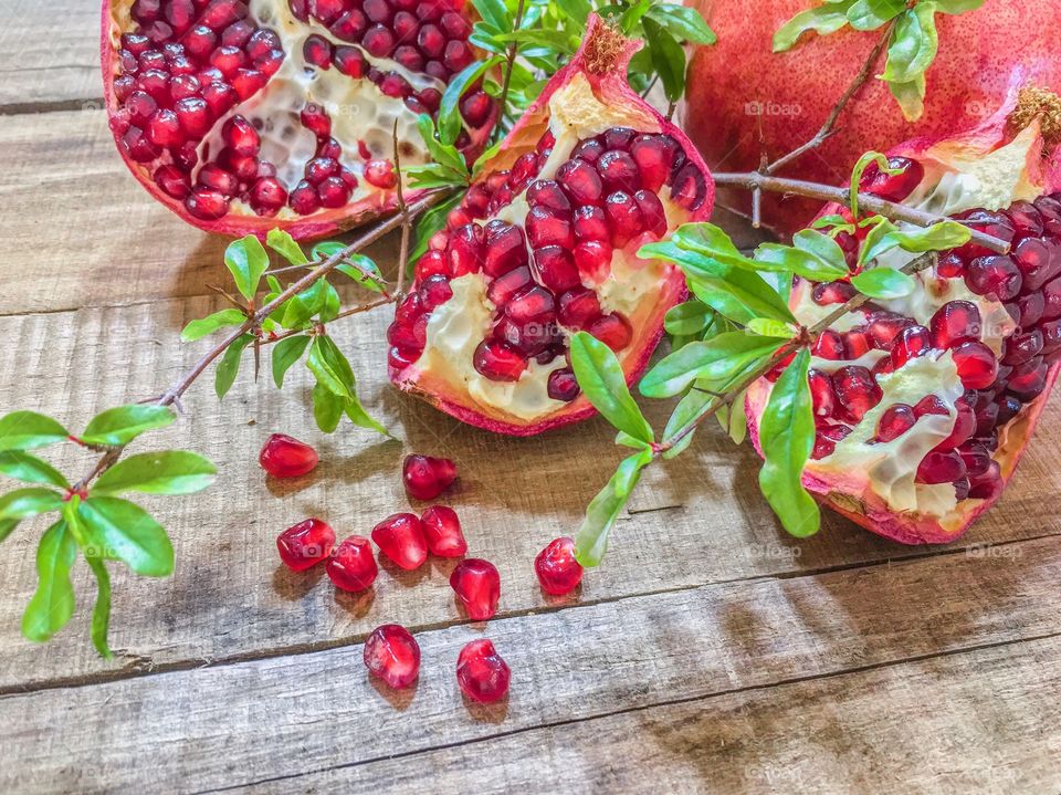 Pomegranate fruits 