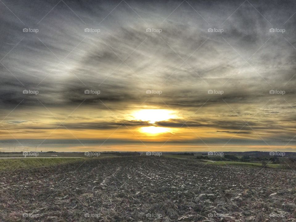 Beautiful sunlight over the horizon