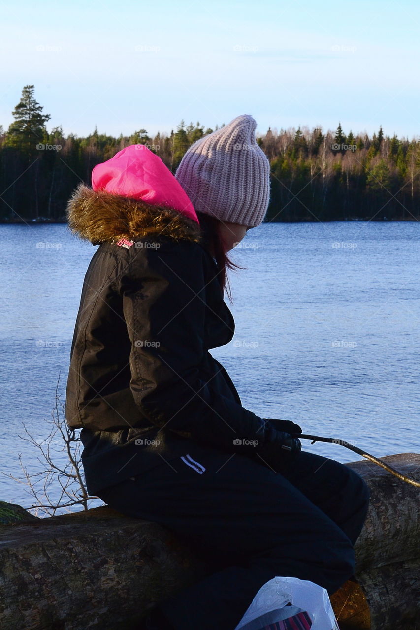 Girl at the lake