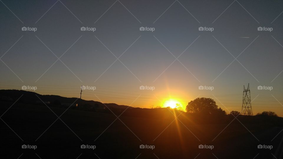 Sunset, Dawn, Landscape, Sun, Silhouette