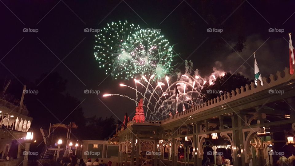 Disneyland Fireworks from Adventureland
