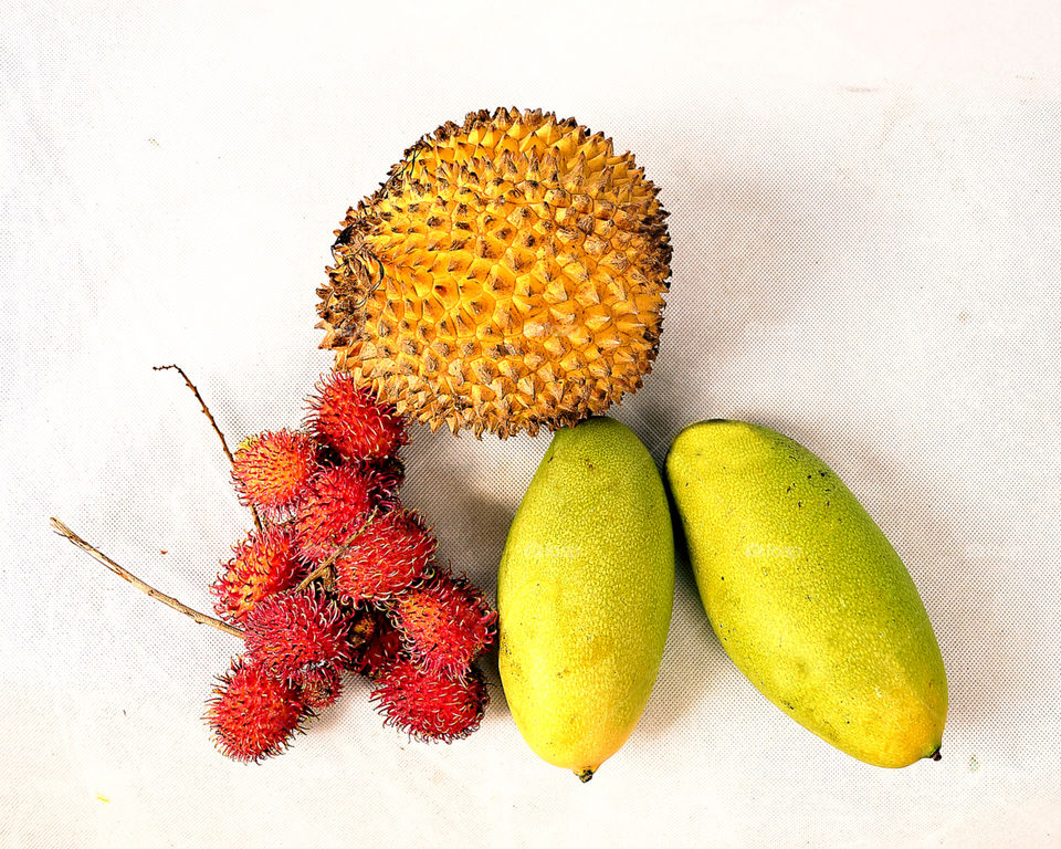 fruits with white background