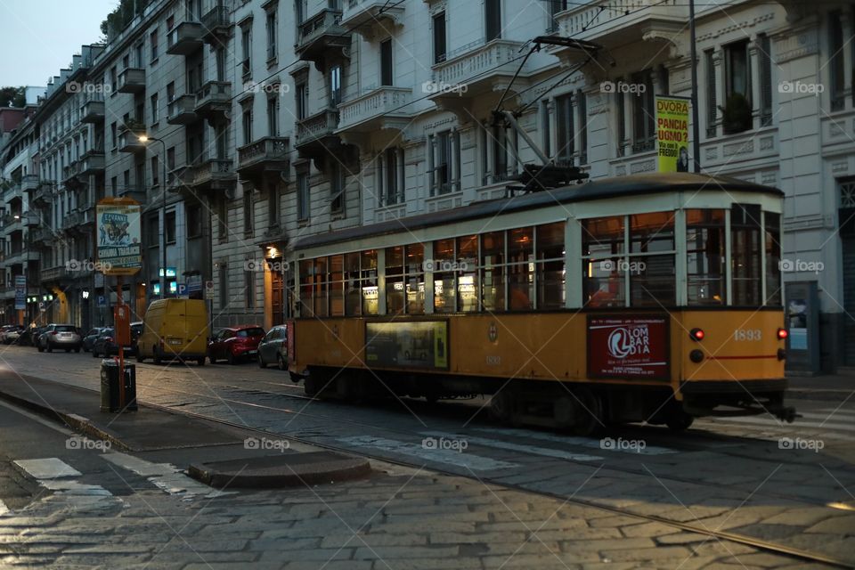 Trolley of Milan Italy 