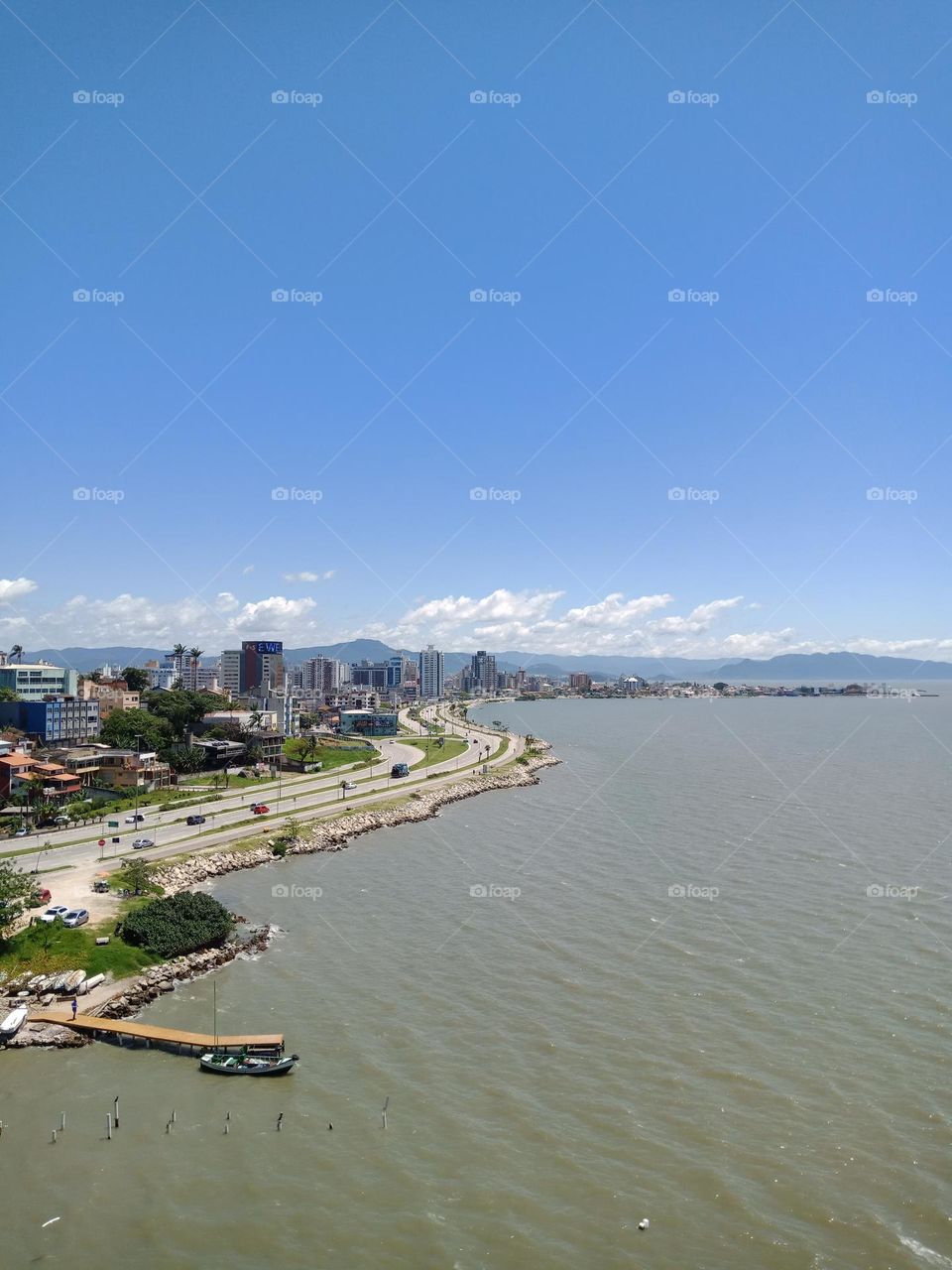 View from the bridge of continental Florianopolis-Estreito