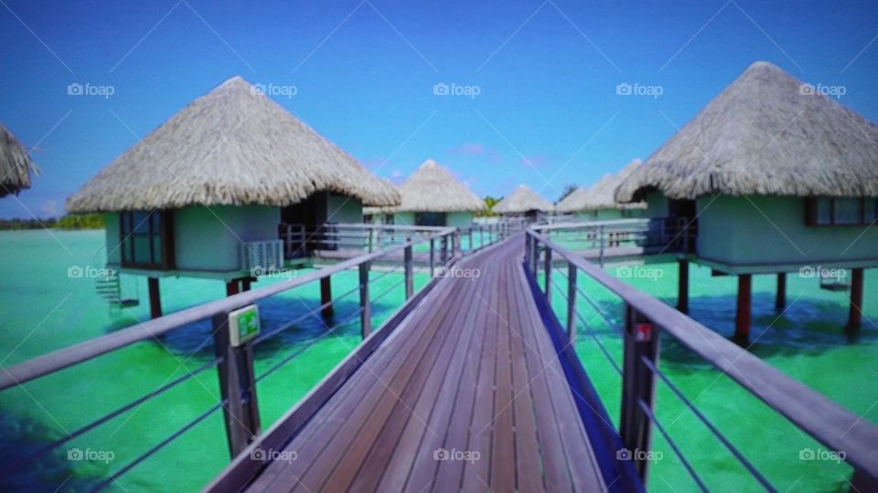 Bungalow, Resort, Water, Hut, Travel