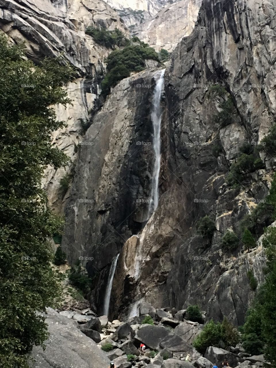 Waterfall in Yosemite national park. 
